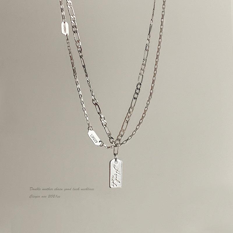 Double Layer Stacked Necklace | Fashion Jewelry