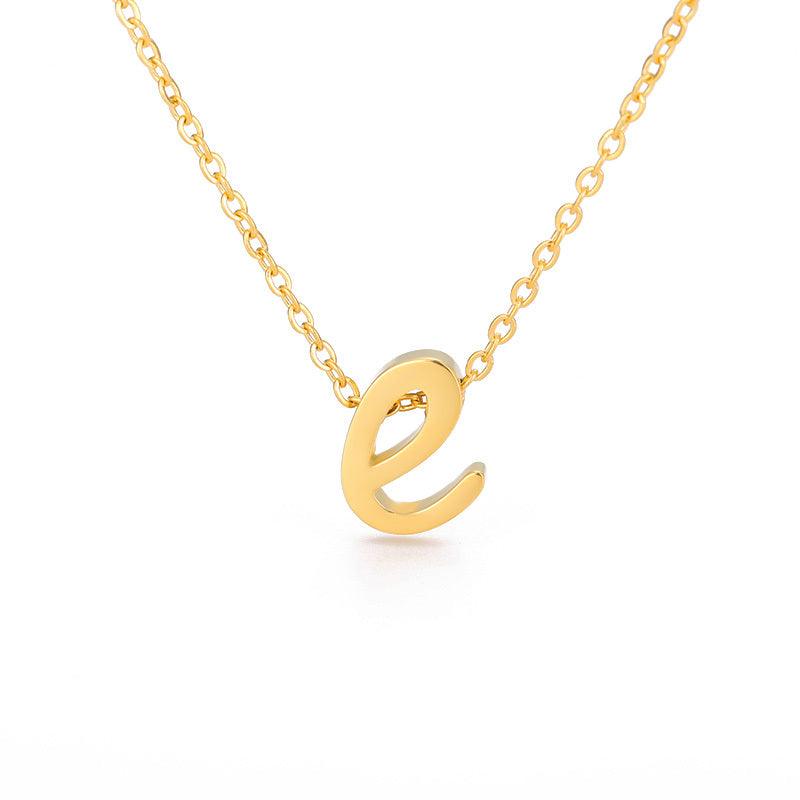 Small Hollow Letter Necklace | 2025 E