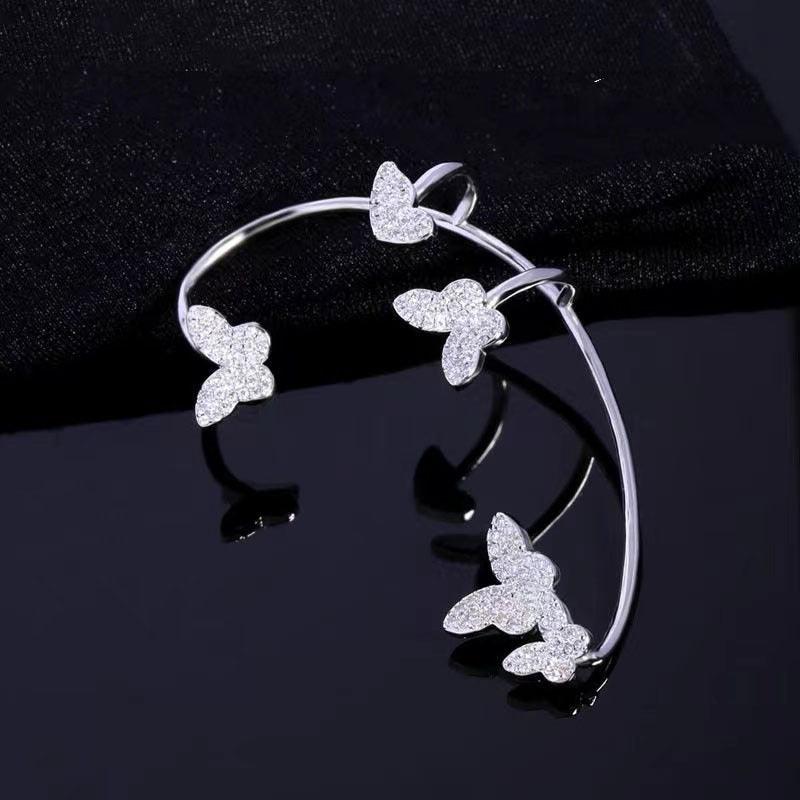 Sparkling Butterfly Ear Clips | Daily Wear