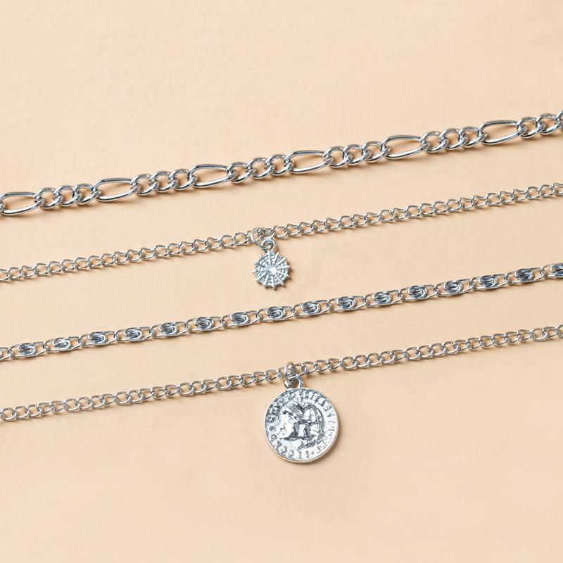 Chunky Gold Charm Necklace | Party Wear