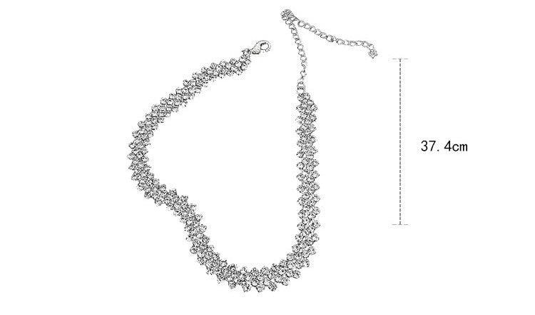 Full Rhinestone Necklace Clavicle Chain Fashion Jewelry