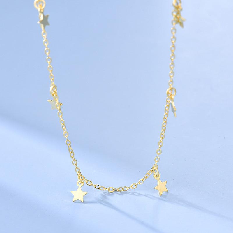 Star Tassel Necklace In S925 Sterling Silver