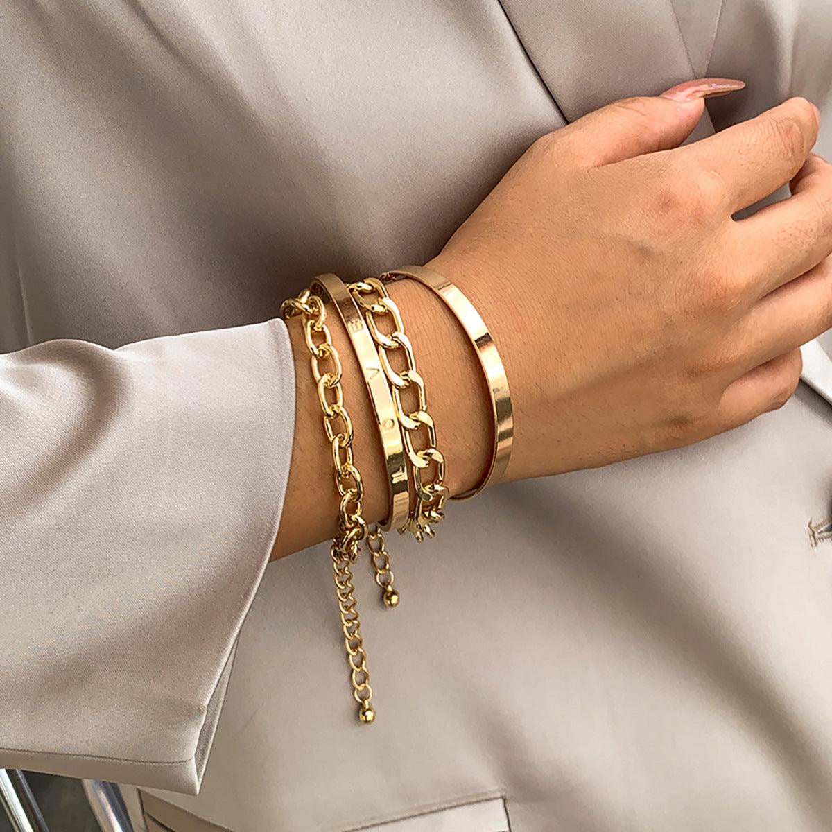Simple Smooth C-shaped Hollow Bracelet | Fashion Collection