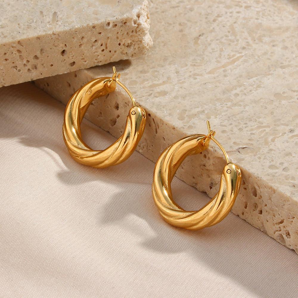 Denisse Twisted Hoop Earrings | 2025