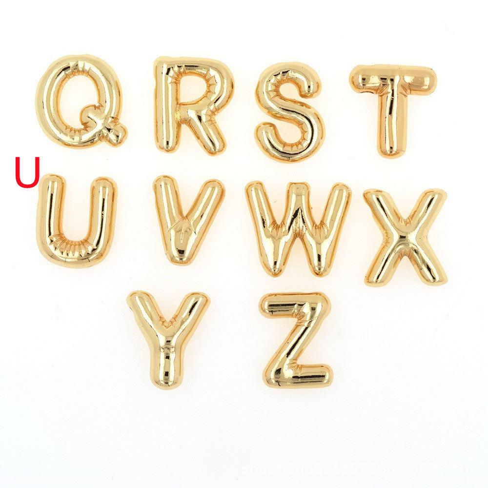 Glossy Letters Pendant Necklace | Fashion Wear U Gold
