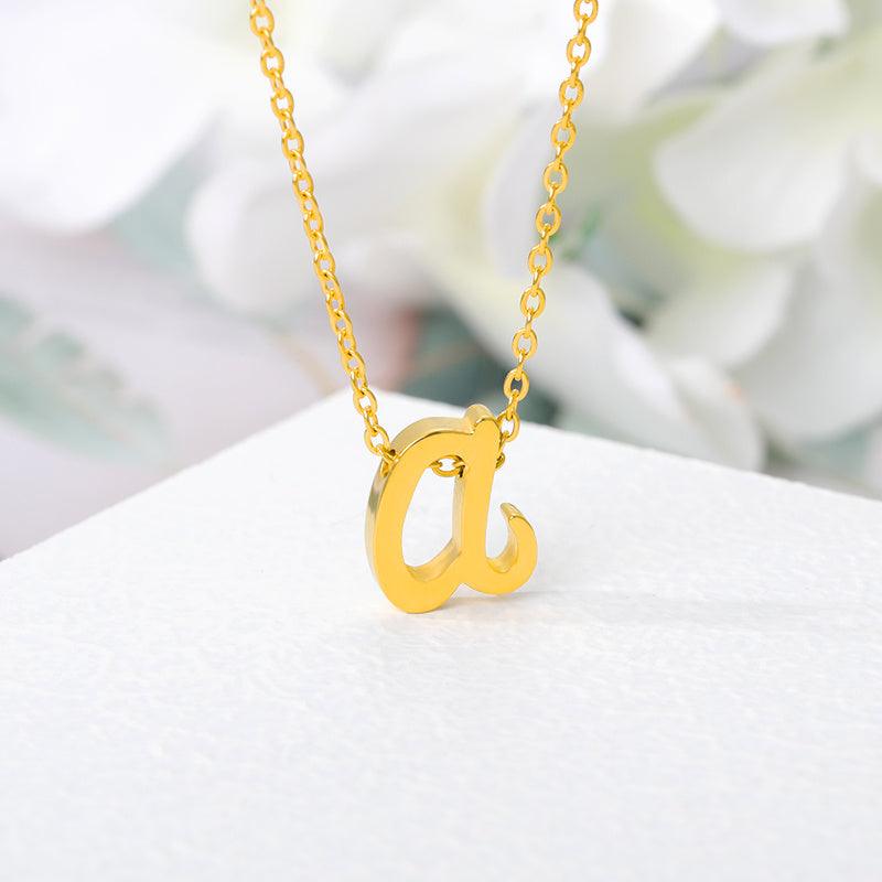 Small Hollow Letter Necklace | 2025 A