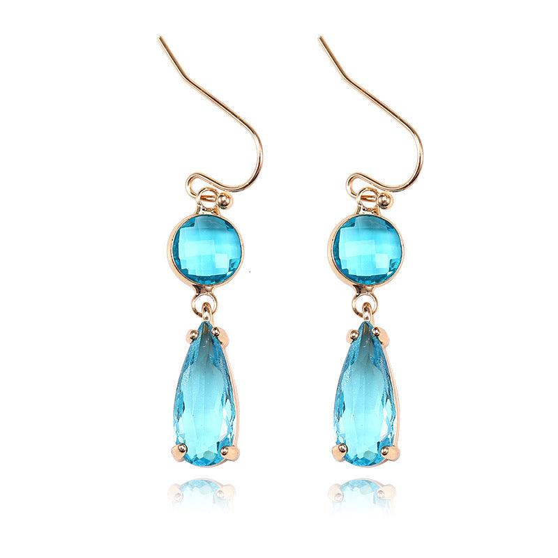 Copper Geometric Multicolor Glass Earrings 2
