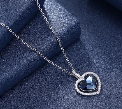 S925 Sterling Silver Crystal Necklace