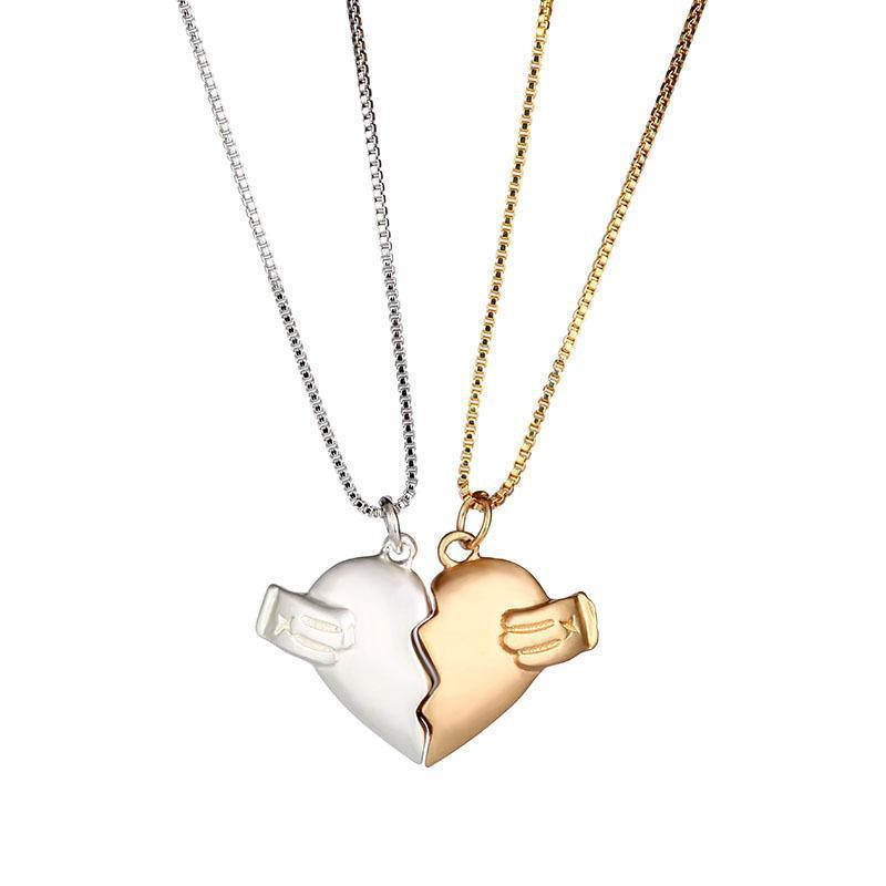 Creative Magnet Love Necklace | Fashion Jewelry Venice Chain White Gold