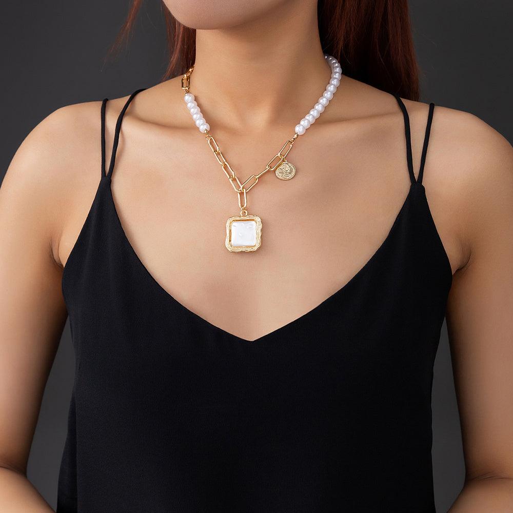 Faux Baroque Pearl Necklace | Elegant Jewelry