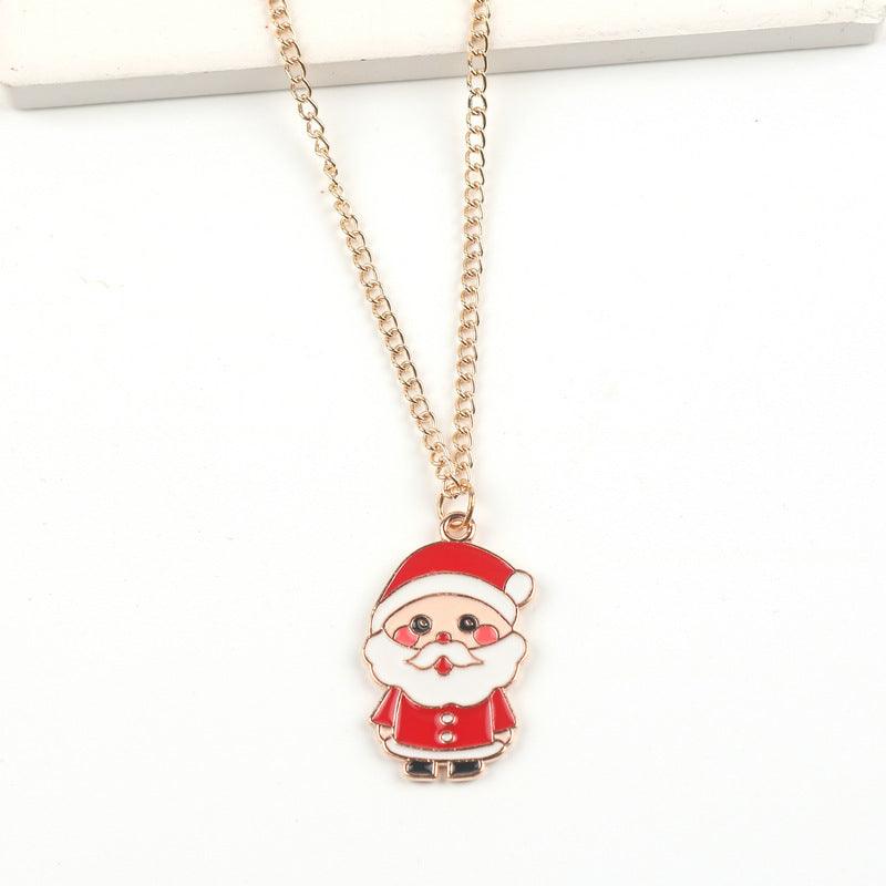 Cute Cartoon Necklace | BoldlyBeautifuls Santa Claus Gold Chain