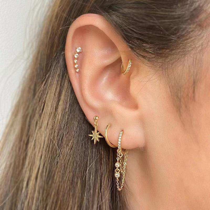 Romantic Moon, Star, And Flower Earrings | Beach Wear