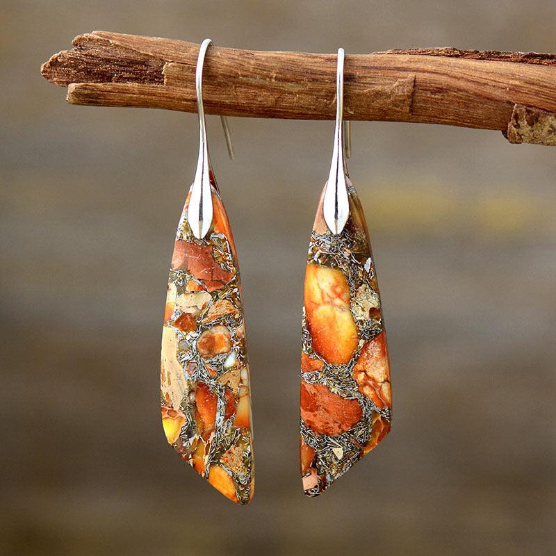 Bohemian Emperor Stone Geometric Earrings | Fashion Collection