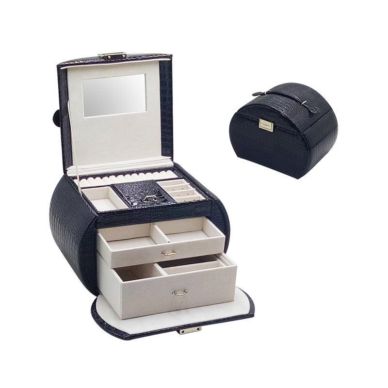 High-end Leather Jewelry Storage Drawer | Jewelry Storage Black
