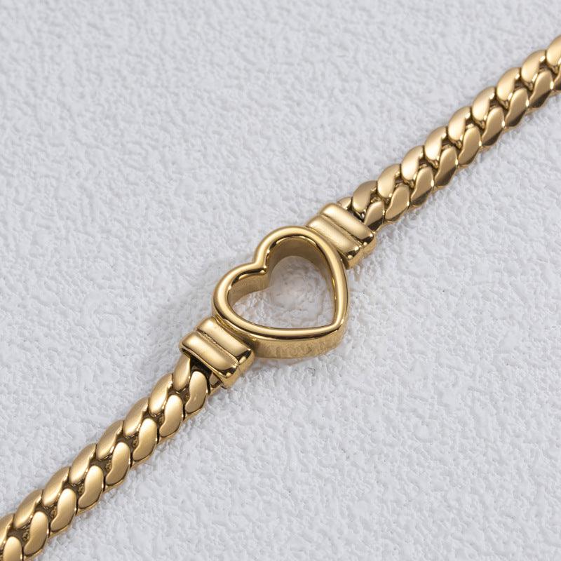 Simple Hollow Heart Bracelet | Daily Wear