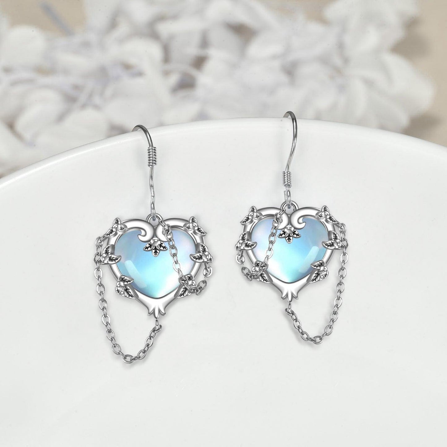 Witches Heart Moonstone Earrings | Daily Wear