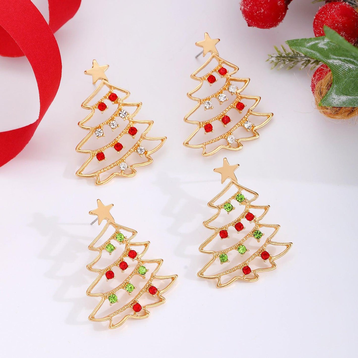BoldlyBeautiful - Christmas 2025 Earrings With Christmas Tree - BoldlyBeautiful