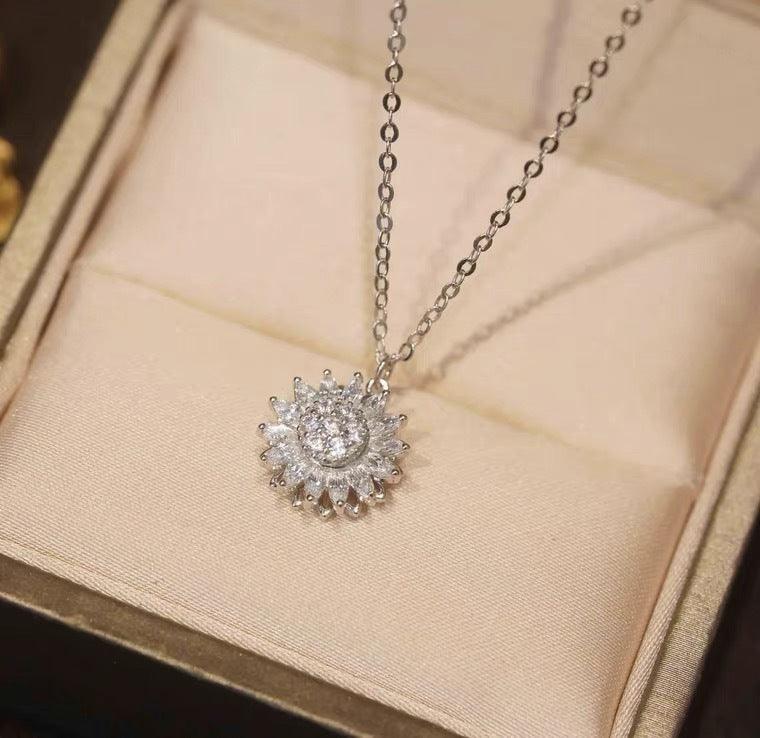 Rotatable Sunflower Necklace | Fashion Jewelry