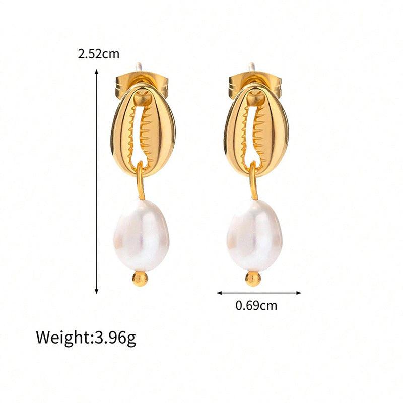 Women's Fashion Jewelry Set | Daily Wear Pearl Eardrops 18K