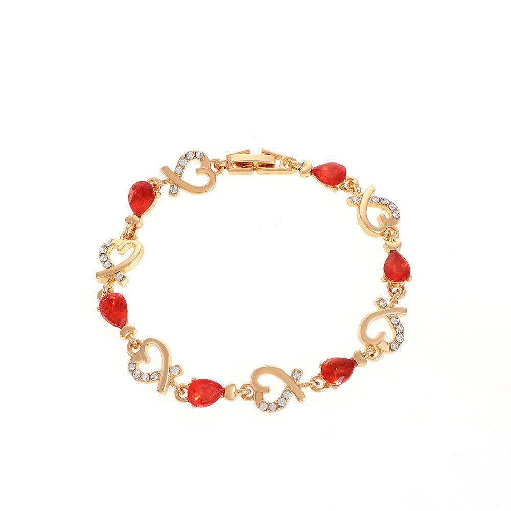 Rhinestones Heart-shaped Love Bracelet | Daily Wear C