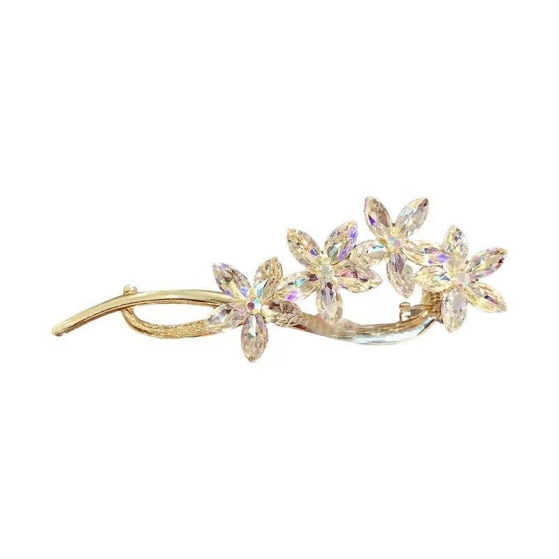 BoldlyBeautiful - Fairy Flower Hairpin With Crystal Design - BoldlyBeautiful