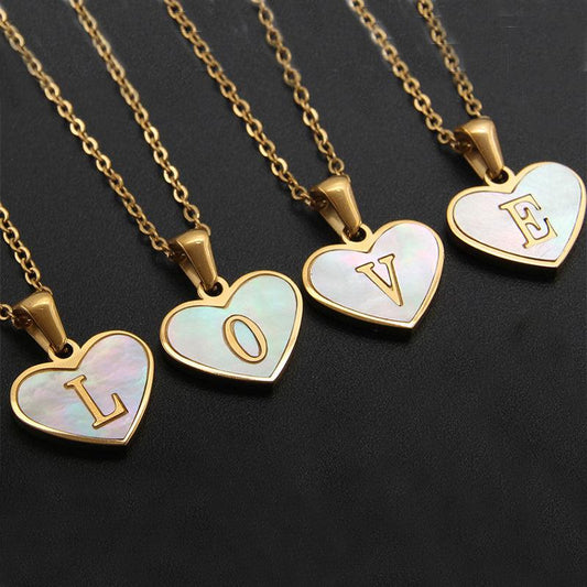 26 Letter Heart-shaped Necklace | BoldlyBeautifuls