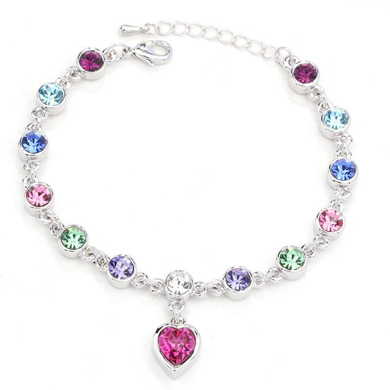 Heart Of The Ocean Crystal Bracelet | Fashion Jewelry Silver