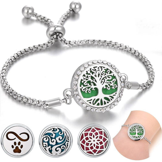 Hollow Adjustable Aromatherapy Bracelet