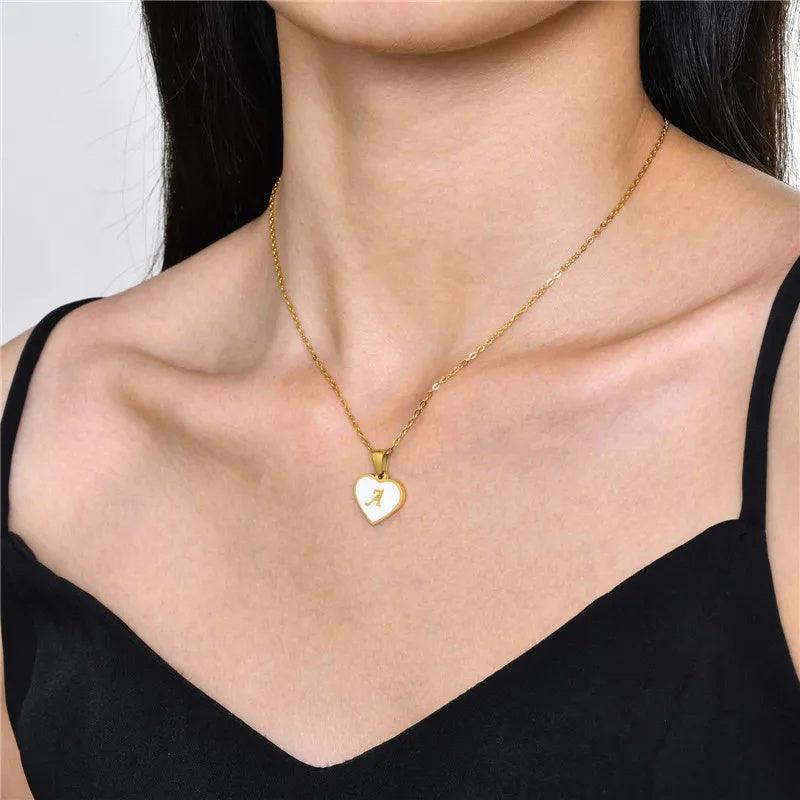 26 Letter Heart-shaped Necklace | BoldlyBeautifuls