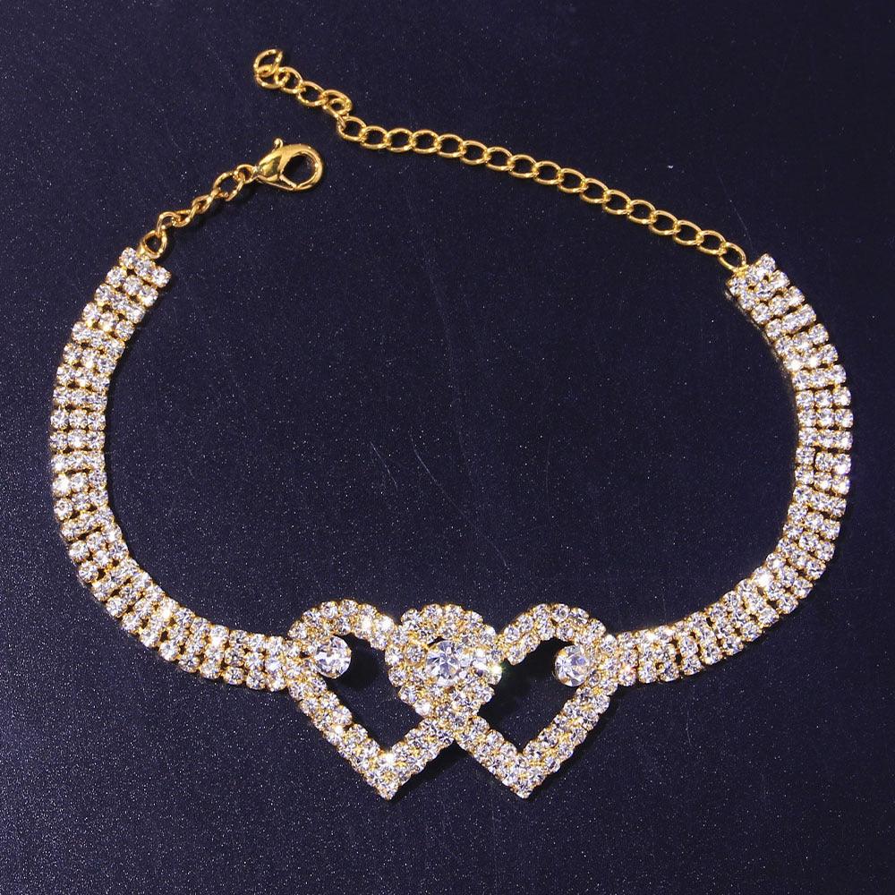 Double Heart Bracelet Anklet | Party Collection