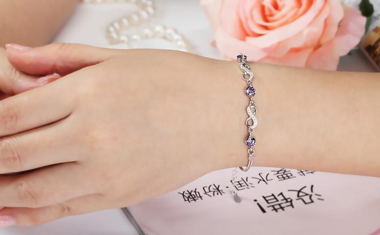 Diamond Crystal Bracelet in S925 Sterling Silver | Daily Wear