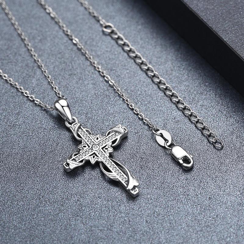925 Sterling Silver - Cross Pendant Necklace