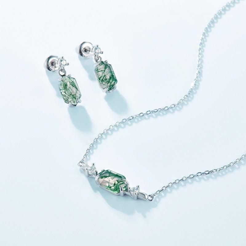 Natural Water Plants Moss Earrings