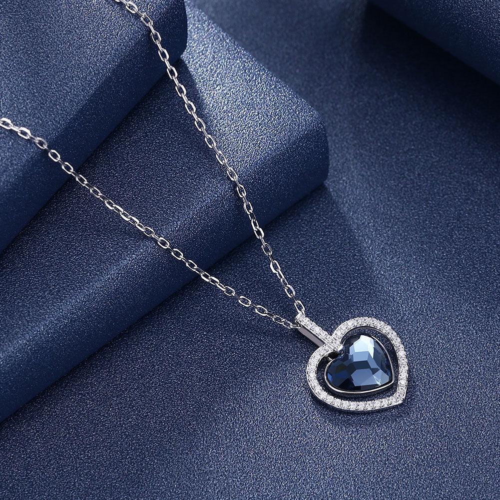 S925 Sterling Silver Crystal Necklace